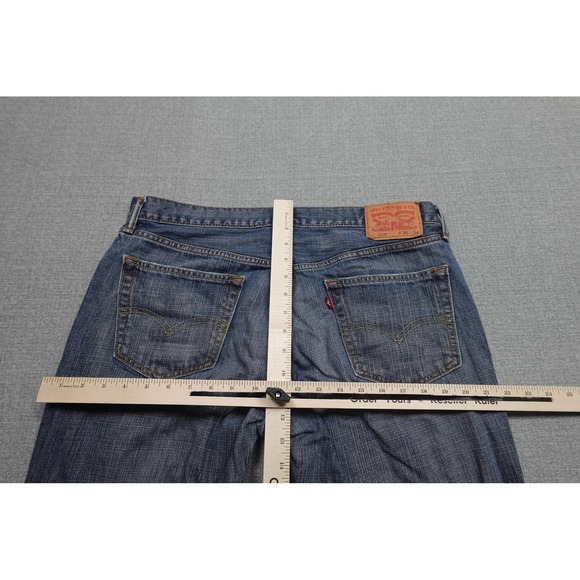 Levi's 559 Relaxed Straight Jeans Mens 36x34 Blue Medium Wash Denim Western - Picture 8 of 12